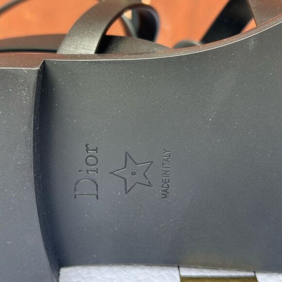 Dior L'amazone Leather Sandal, Black size 38.5EU NIB - Picture 12 of 16